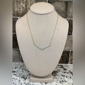 Jules Smith 19" Gold Tone V Pendant Necklace